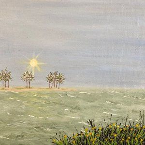 Dreaming By Deb Bossert Artworks 6" x 6" Original Acrylic Painting